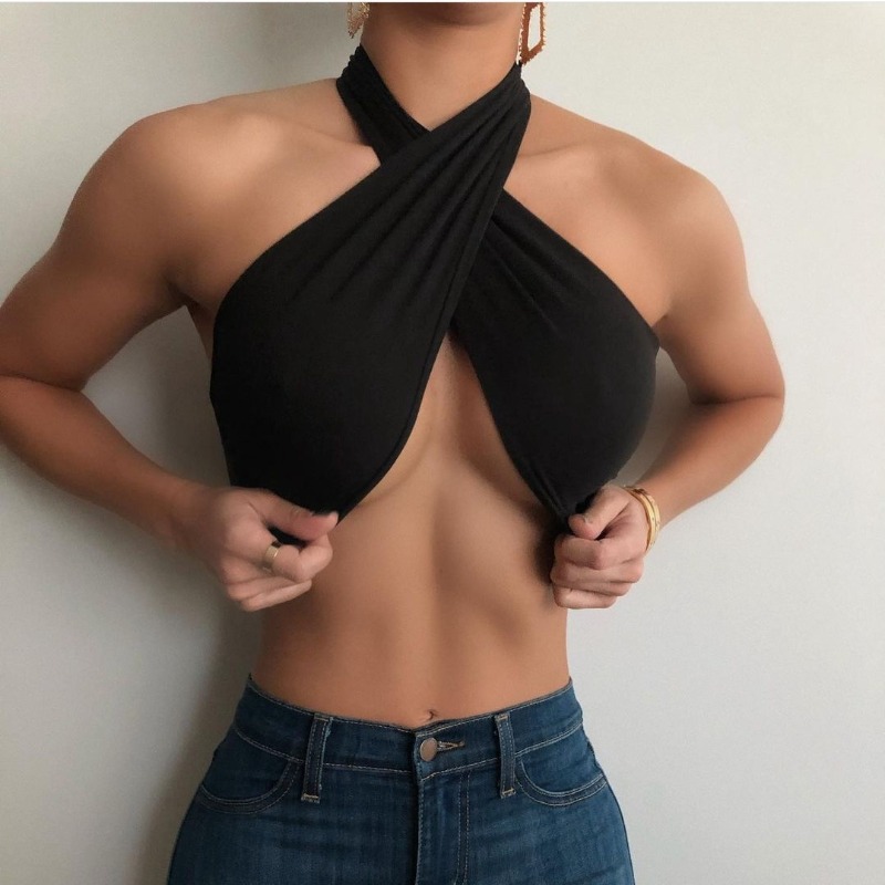 Strapless Bra Backless - Nouveau T-shirt Printemps Femme – Haut