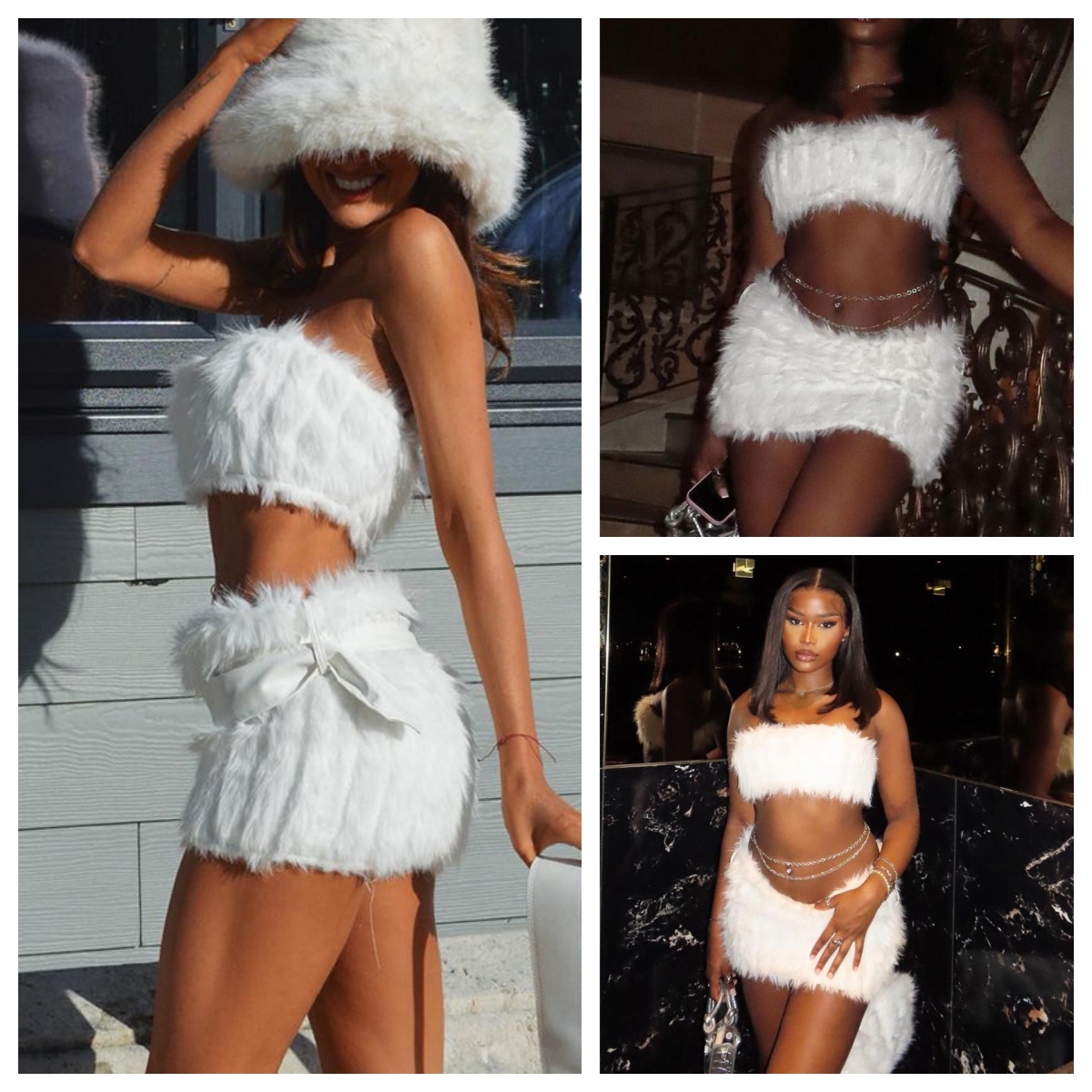 Strapless Bra Backless - Robe pull en tricot moelleux Y2K