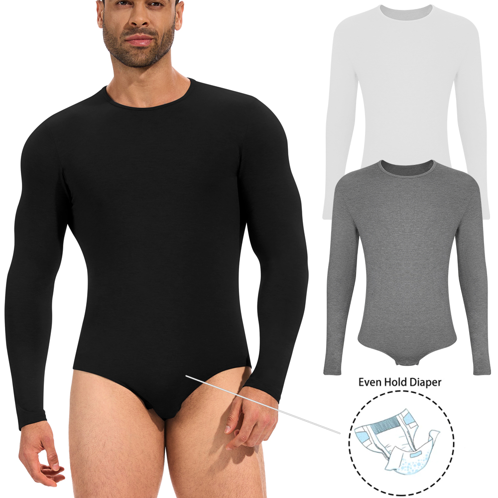 Shapewear Bodysuit Firm - Body à manches longues pour hommes,
