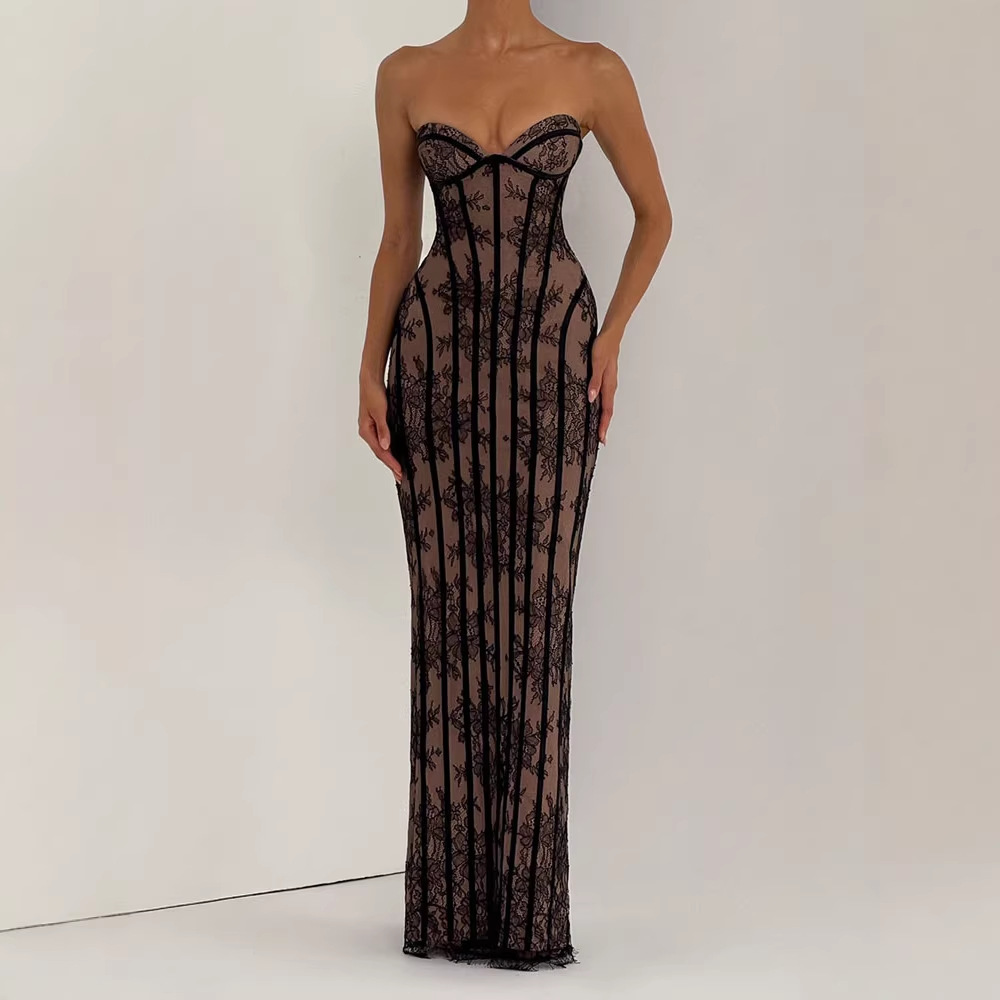 Robe longue moulante sans bret - Strapless Bra Backless avis et prix